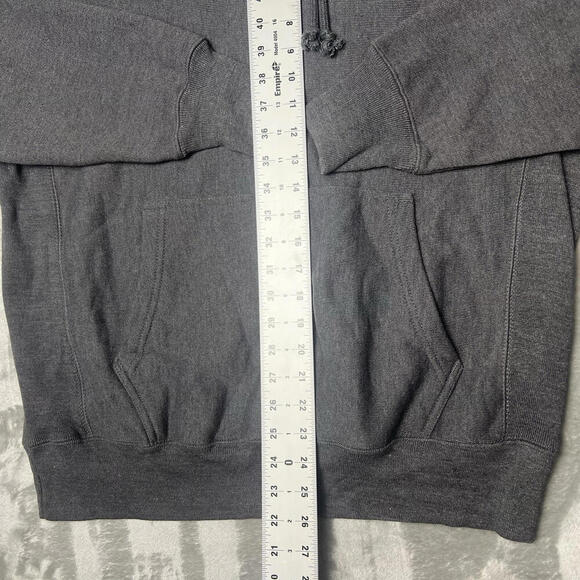 90s 00s VTG Champion Hoodie Reverse Weave Large Grey Y2K Pakistan Tag - Picture 4 of 7